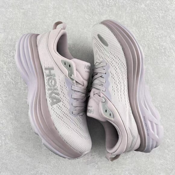 Hoka One One Women's Sneakers in Light Pink and Lavender - Picture 3 of 9